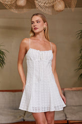 Cambrie Eyelet Mini Dress