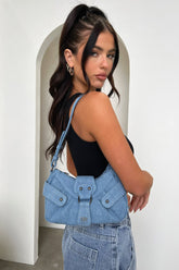 Nevaeh Shoulder Bag - Denim