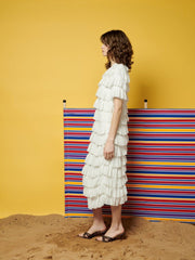 Angelica Ruffled Midi Dress