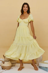 Serendipitous Moments Maxi Dress Yellow