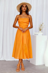 Take Me To The Sun Midi Dress Orange