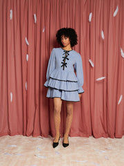 Stork Stripe Mini Dress