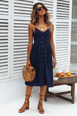 Used To Know You Midi Dress Navy