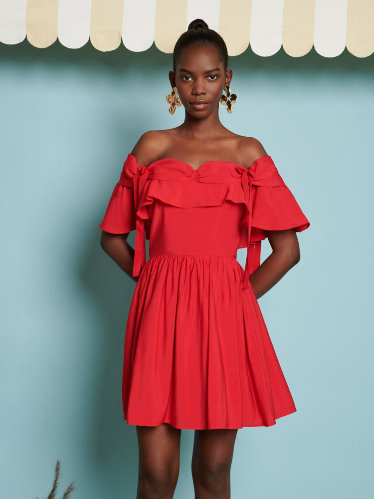 Watermelon Bow Mini Dress