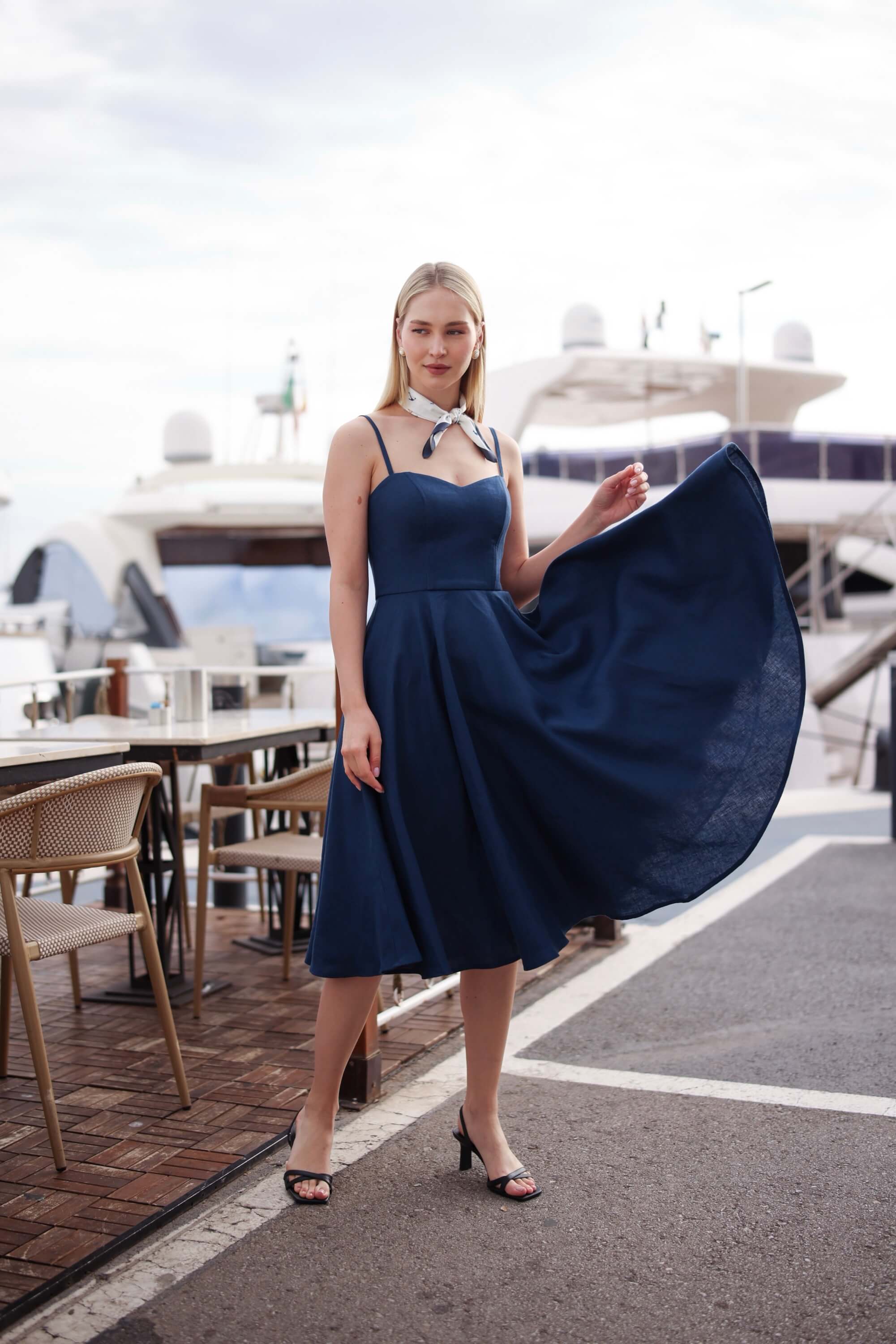Bardot Linen Dress