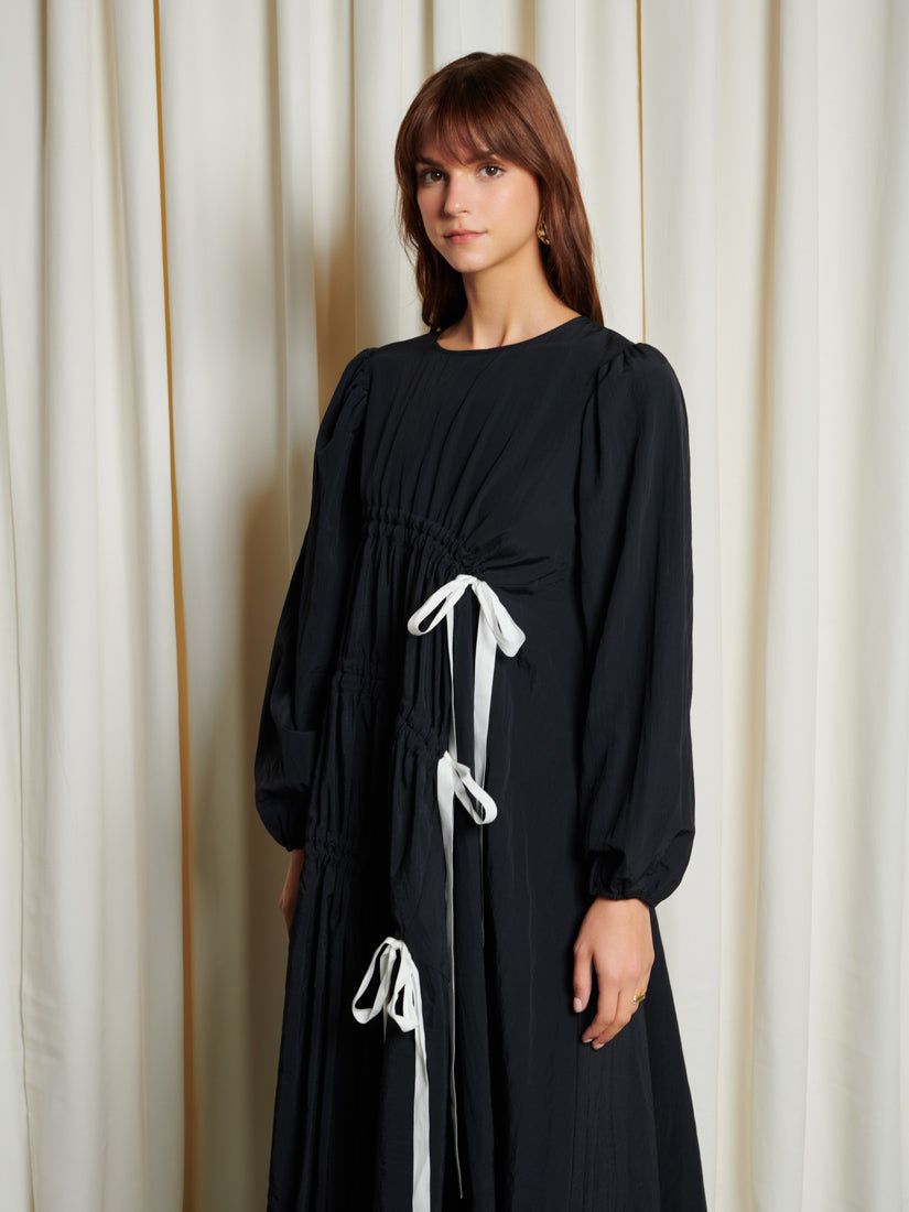 Campbell Ruched Midi Dress