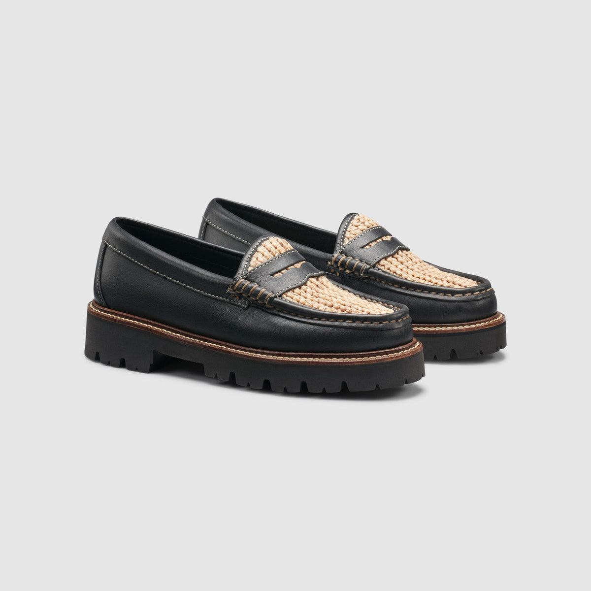 WOMENS RAFFIA WHITNEY SUPER LUG LOAFER