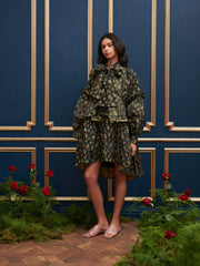 Monarch Floral Jacquard Dress