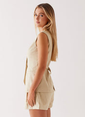 Siena Style Tailored Vest - Beige