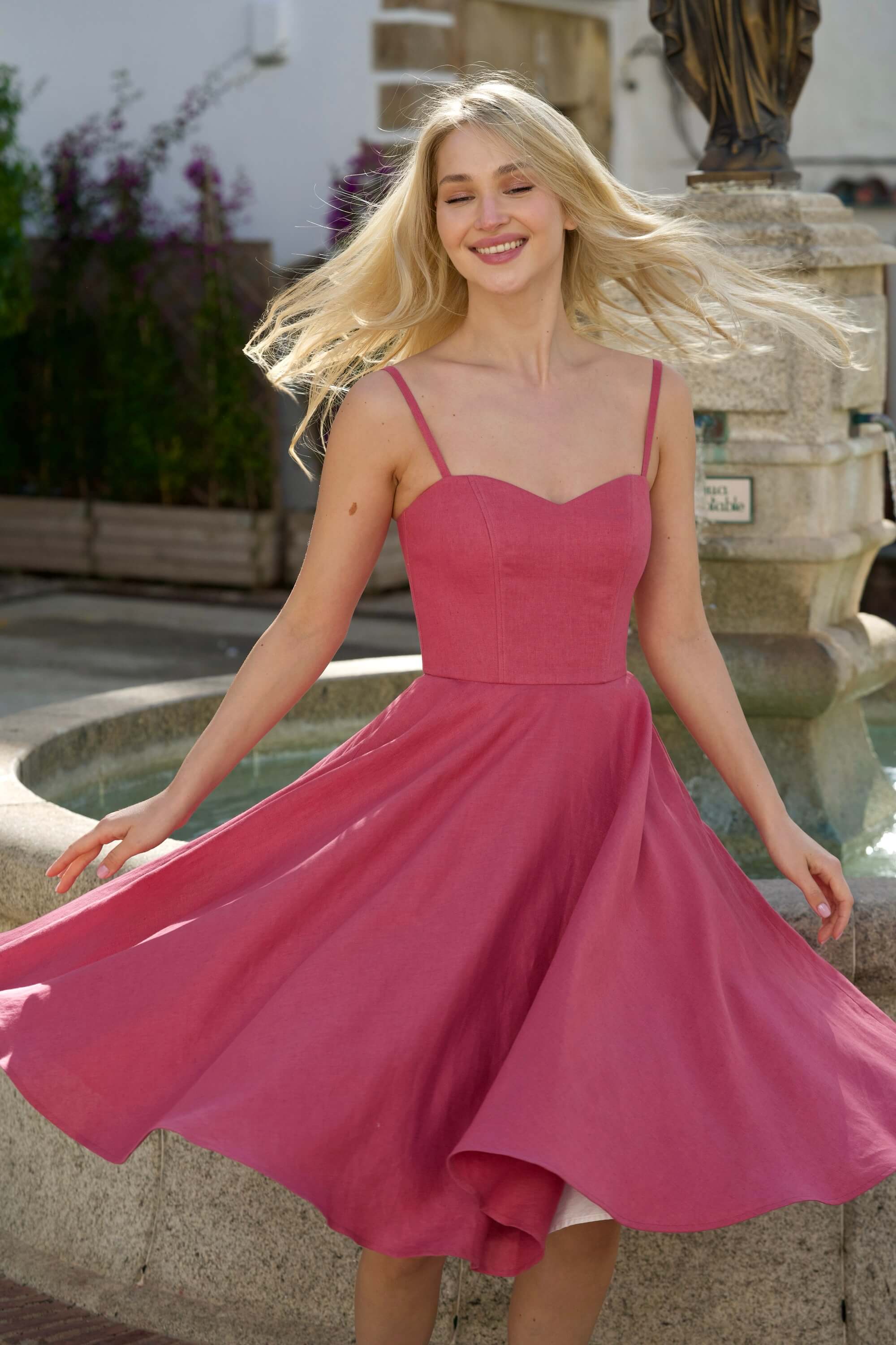 Bardot Linen Dress