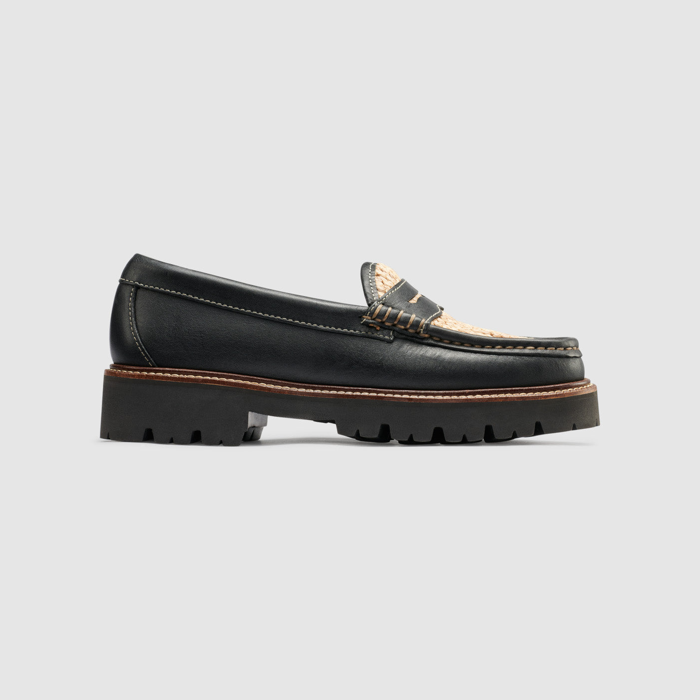 WOMENS RAFFIA WHITNEY SUPER LUG LOAFER