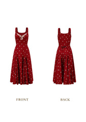 Strawberry Newspaper Office Dress