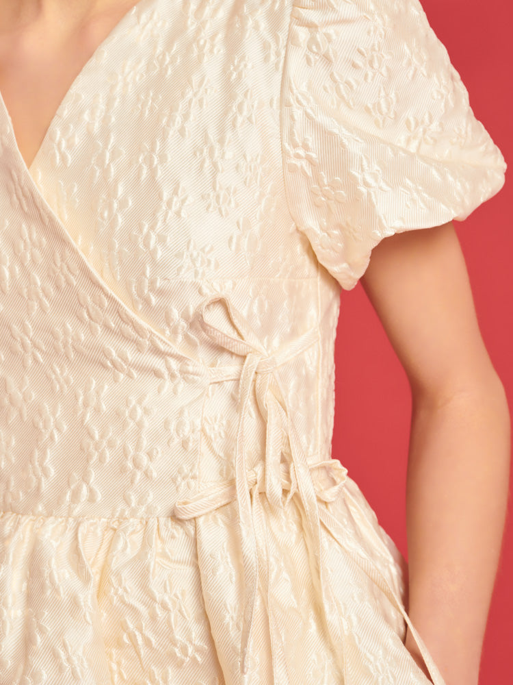 Lilith Jacquard Wrap Dress
