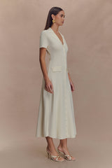 Pearson Short Sleeve Knit Midi Dress - Ivory