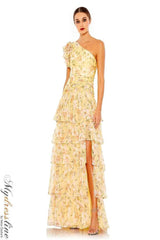 Long Formal One Shoulder Print Gown