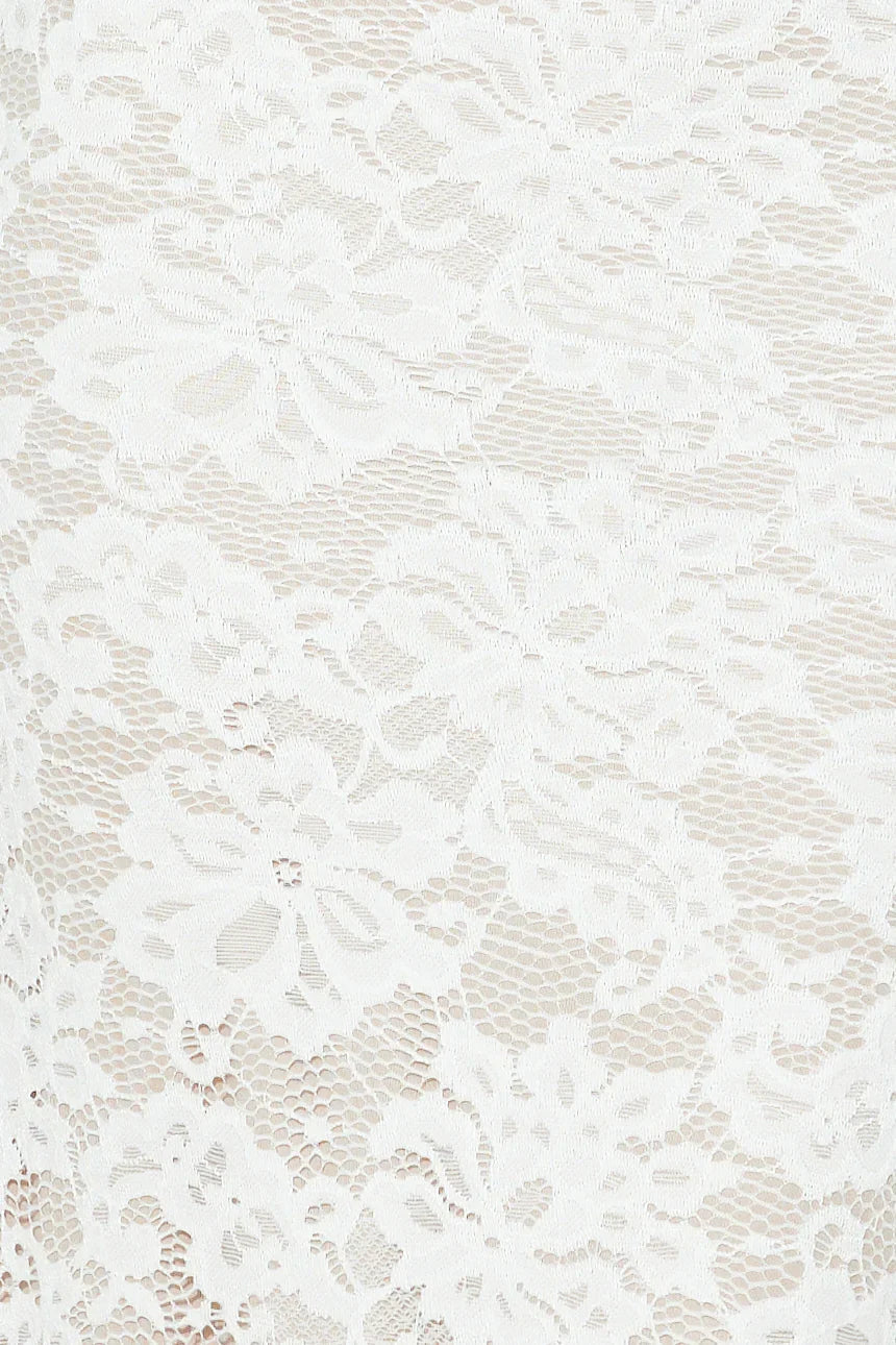 Soft Sweet Lace Maxi Dress White