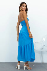 Pose For The Show Midi Dress Blue