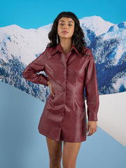 Kyra PU Weave Dress